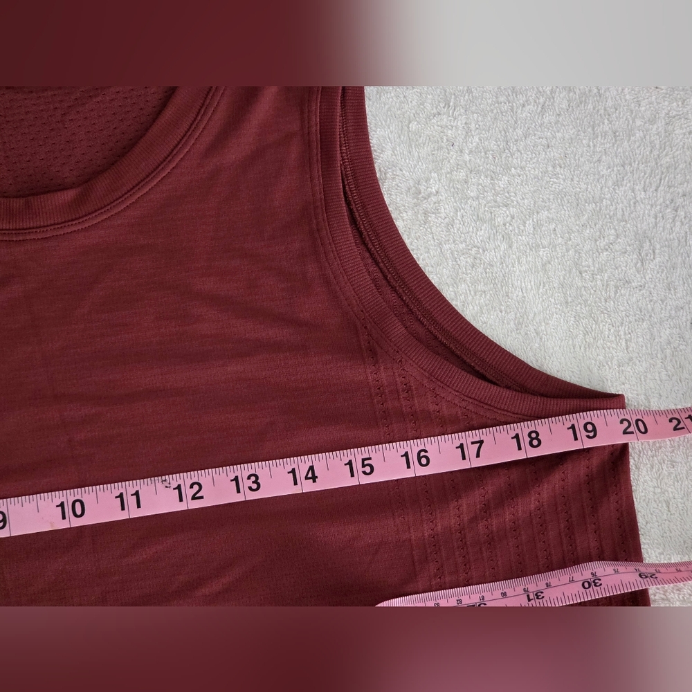 Lululemon Atletica ptp:20" (M/L) Sleeveless Burgundy Training Muscle Tee - Picture 9 of 9
